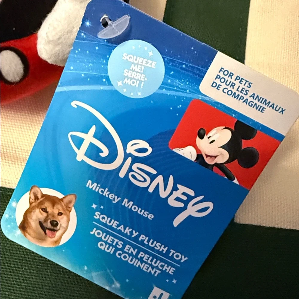 Disney Mickey and Disney Tramp Dog Toys - Squeaker AND 4 pk RAE DUNN- small 2”